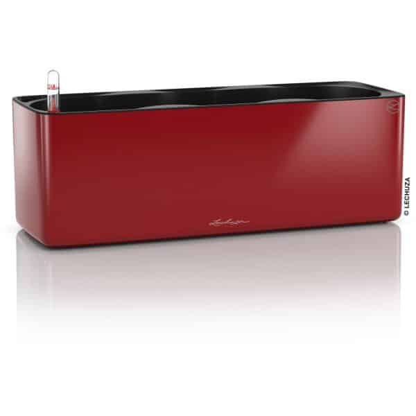 Lechuza Pflanzgefäß Cube Glossy Triple Scarlet Rot highgloss 40 cm x 14 cm