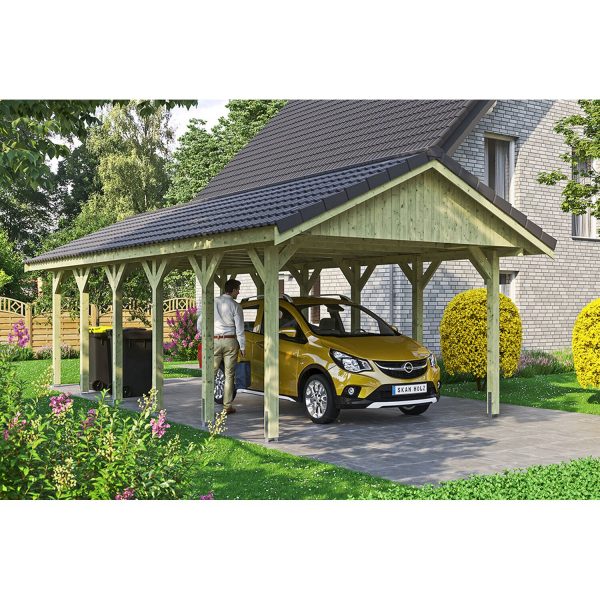 Satteldach-Carport Wallgau 430 x 900 cm Dachlattung