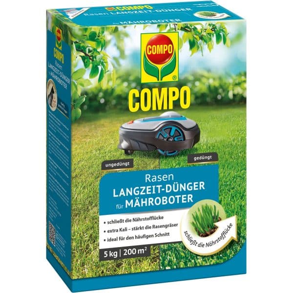 Compo Rasen-Langzeitdünger für Mähroboter/Rasenroboter 5 kg