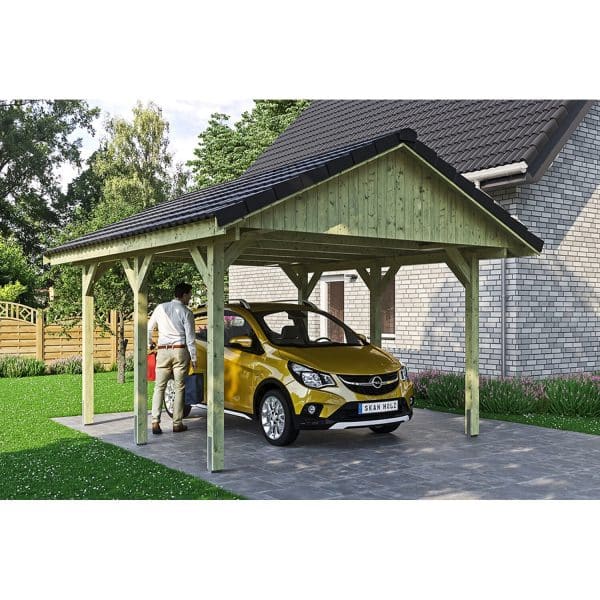 Satteldach-Carport Wallgau 430 x 500 cm Dachlattung