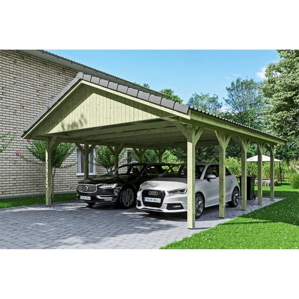 Satteldach-Carport Wallgau 620 x 750 cm Dachlattung