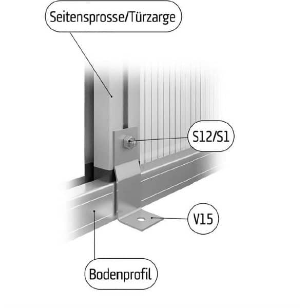 KGT Befestigungswinkel-Set für 6 mm Gewächshäuser