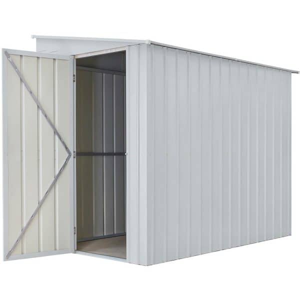 Globel Metall-Anlehngerätehaus Lean-To 58 B x T: 144 cm x 234 cm Silber Metallic