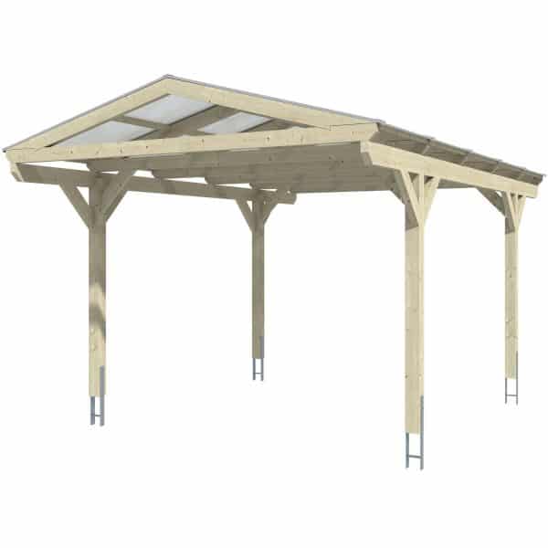 Skan Holz Carport Westerwald Eiche hell 362 x 541 cm