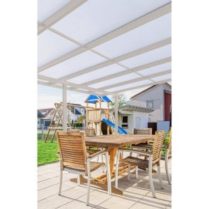Gutta Terrassendach Premium Weiß Stegplatten Acryl Klima Blue 5.100 x 5.060 mm