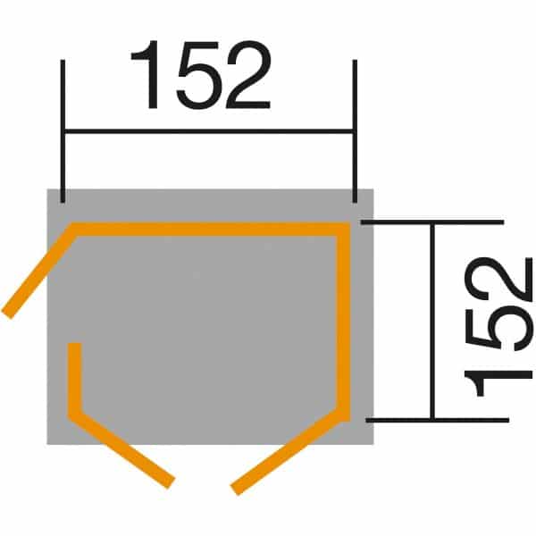 Weka Gartenhaus/Gerätehaus Q 415 151