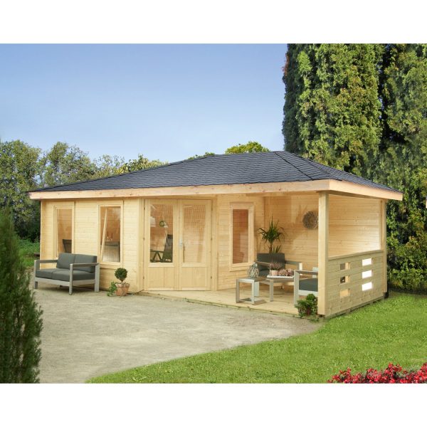 Wolff Finnhaus Holz-Gartenhaus/Gerätehaus Anna 40-A/1 Natur 21 m²