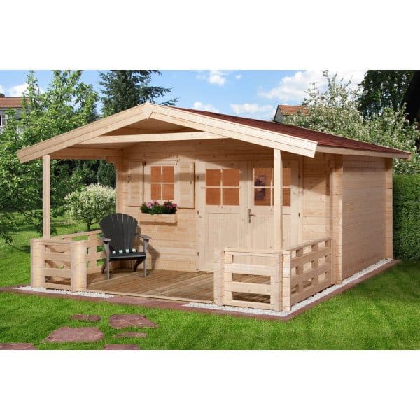 Weka Holz-Gartenhaus/Gerätehaus 136 B Gr. 1 Natur 19 m²