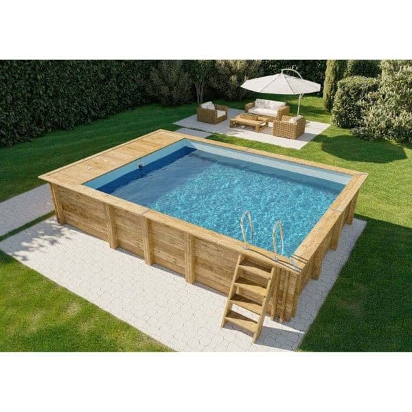 Poolcrew Holz Pool Madeira Swimmingpool Folie (0