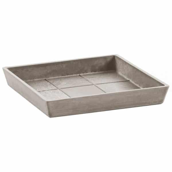 Ecopots Untersetzer quadratisch Braungrau 20 cm