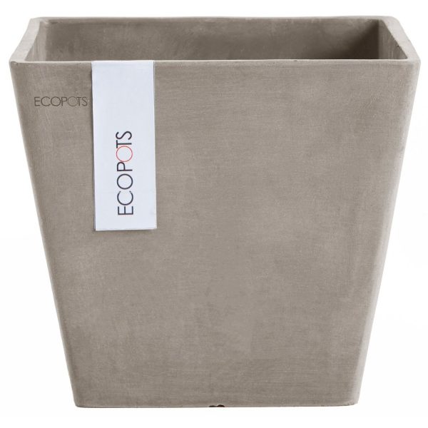 Ecopots Pflanztopf Rotterdam Braungrau 20 cm