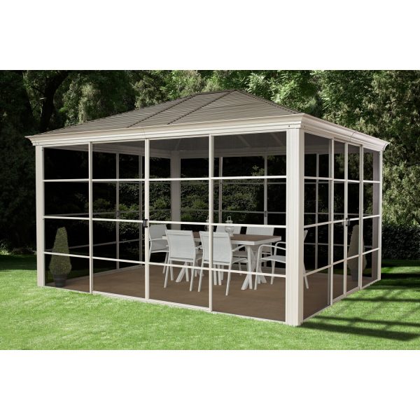 Sojag Aluminium Pavillon Striano 12 x 14 Champagner 362 cm x 427 cm x 296 cm