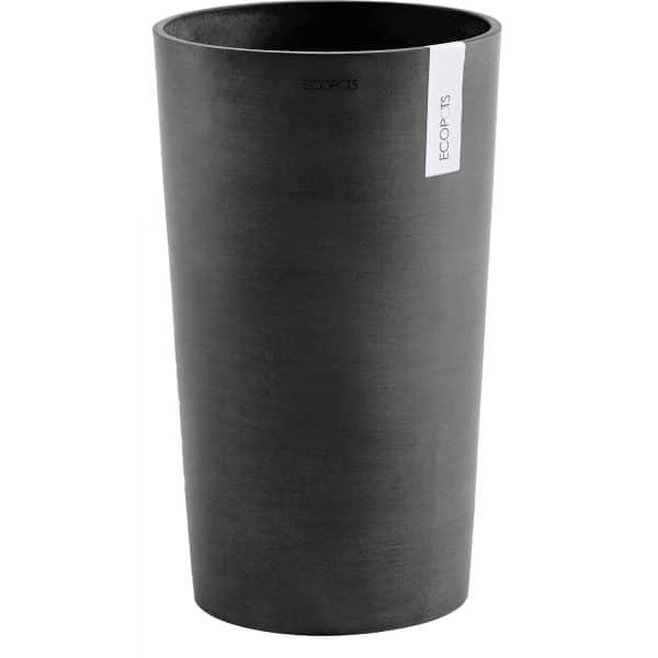 Ecopots Pflanztopf Amsterdam halbhoch Dunkelgrau 50 cm