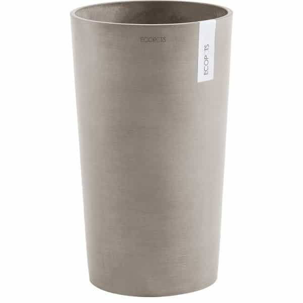 Ecopots Pflanztopf Amsterdam halbhoch Braungrau 50 cm