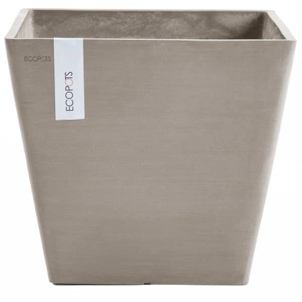 Ecopots Pflanztopf Rotterdam Braungrau 40 cm