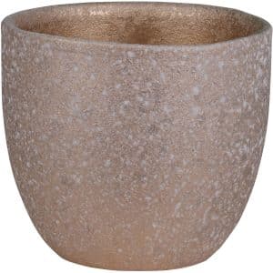 Keramik-Übertopf Gold-Weiß Ø 17 cm x 15 cm passend für 14er Anzuchttopf