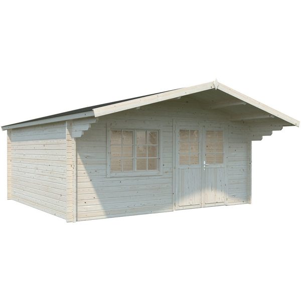 Palmako Britta Holz-Gartenhaus/Gerätehaus Transparent Satteldach 516 cm x 425 cm