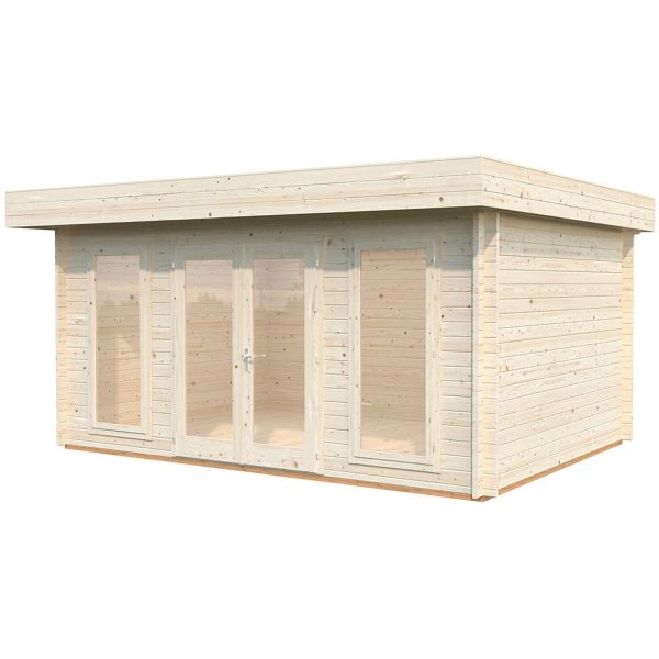 Palmako Bret Holz-Gartenhaus/Gerätehaus Transparent Flachdach 502 cm x 338 cm