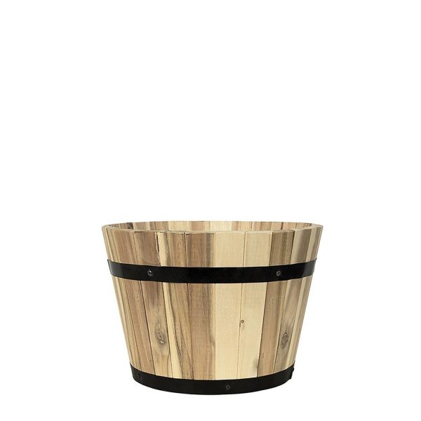 Pflanzwerk® Pflanzkübel Cup - Akazien Holz - Ø 37 cm x Höhe 26 cm