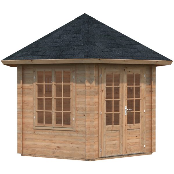 Palmako Holz-Pavillon Hanna inkl.Fußboden Braun 303 cm x 303 cm FSC®