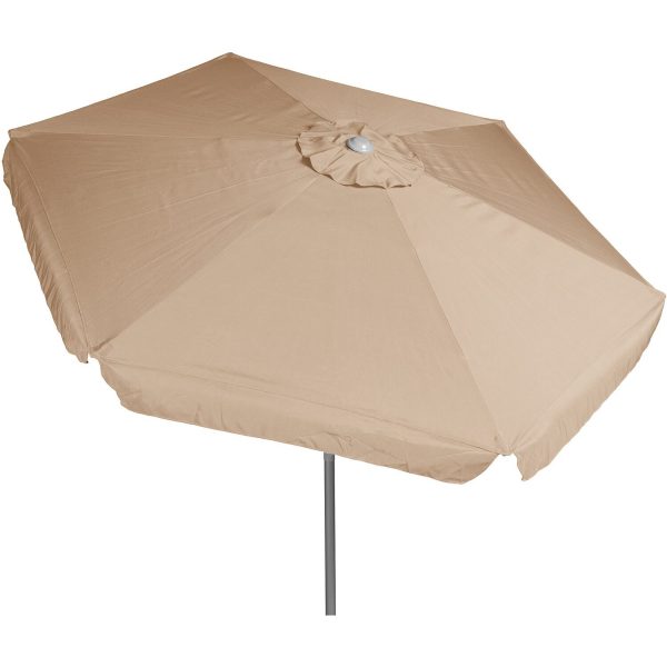 Merxx Marktschirm Ø 230 cm Beige mit Kurbelmechanik