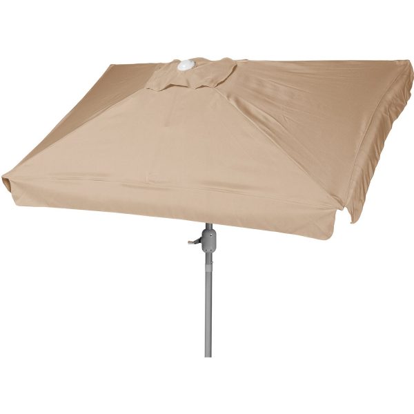 Merxx Marktschirm 300 cm x 300 cm Beige mit Kurbelmechanik