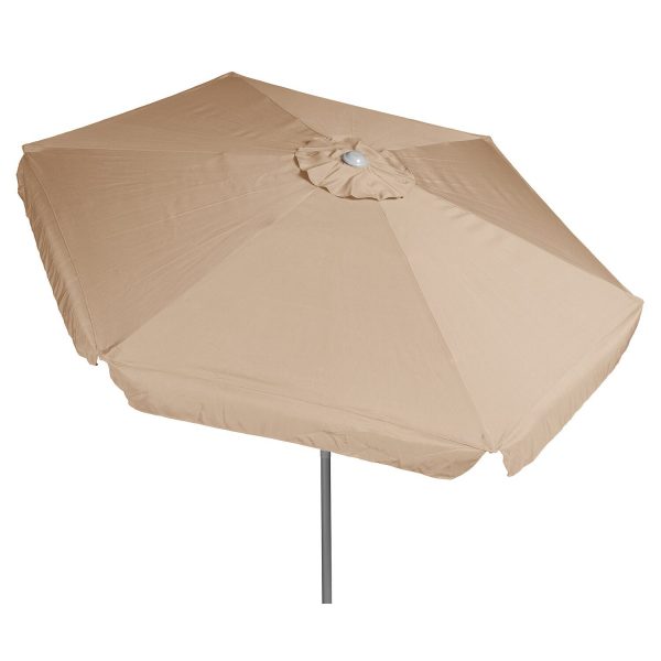 Merxx Marktschirm Ø 180 cm Beige mit Kurbelmechanik