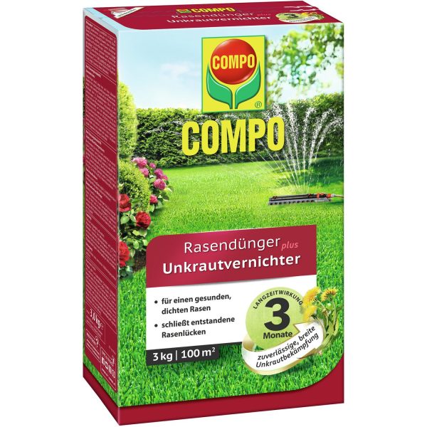 Compo Rasendünger plus Unkrautvernichter 3 kg für 100 m²