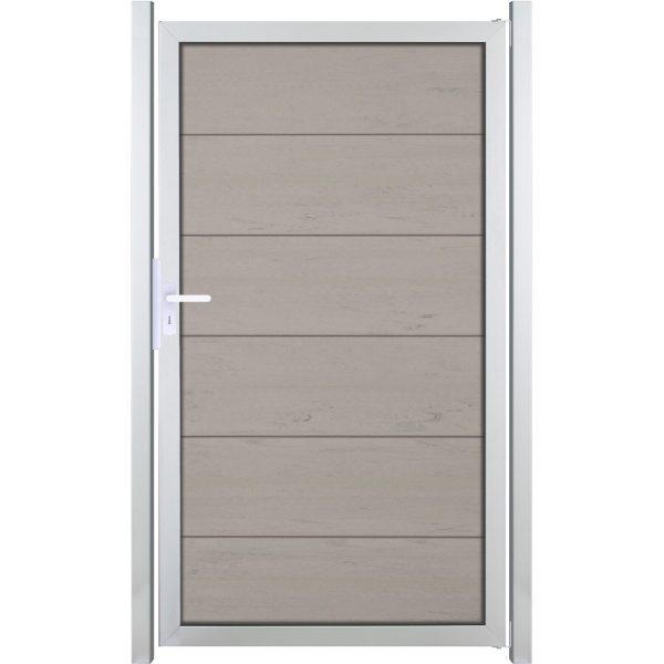 GroJaViento Zauntor Bi-Color Sand 100x180 cm Rahmen: Silber