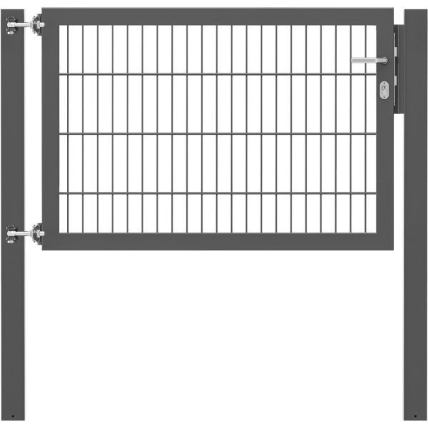 Einzeltor Flexo Plus 125 cm x 80 cm Pfosten 80 cm x 80 cm Anthrazit