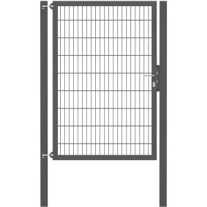 Einzeltor Flexo Plus 125 cm x 180 cm Pfosten 80 cm x 80 cm Anthrazit