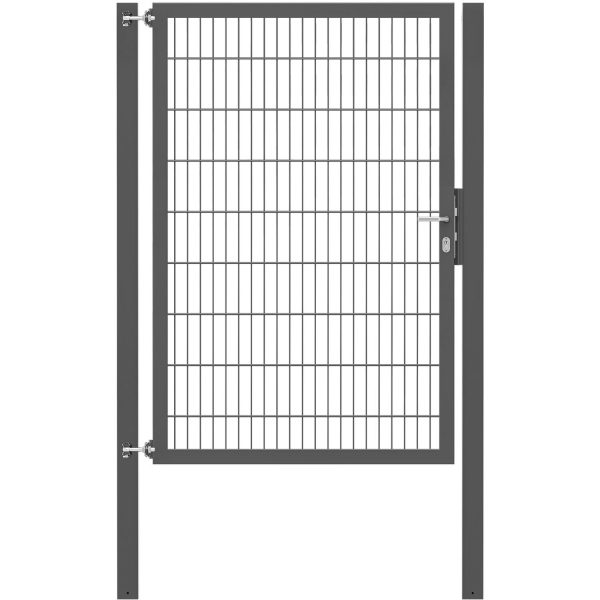 Einzeltor Flexo Plus 125 cm x 180 cm Pfosten 80 cm x 80 cm Anthrazit