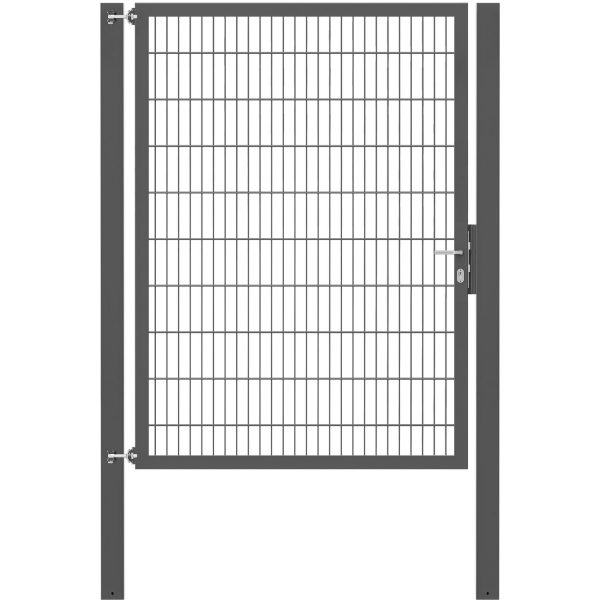 Einzeltor Flexo Plus 150 cm x 200 cm Pfosten 100 cm x 100 cm Anthrazit