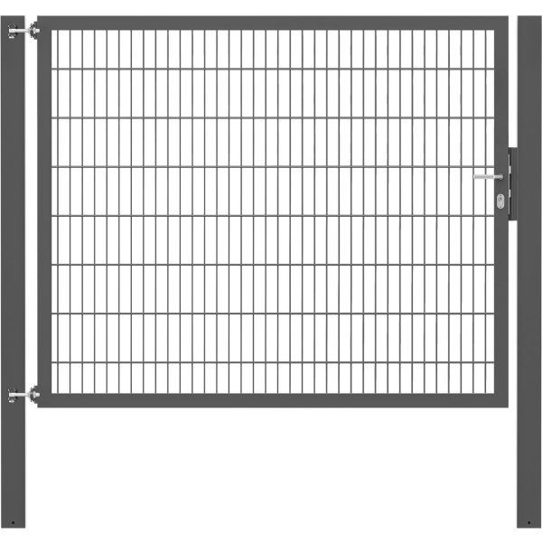 Einzeltor Flexo Plus 200 cm x 160 cm Pfosten 100 cm x 100 cm Anthrazit