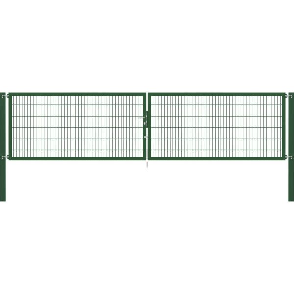 Doppeltor Flexo Plus 500 cm x 120 cm Pfosten 100 cm x 100 cm Grün