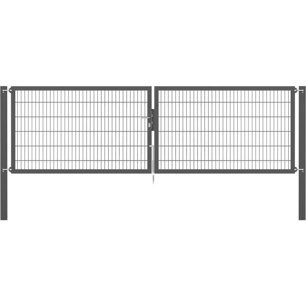 Doppeltor Flexo Plus 400 cm x 120 cm Pfosten 100 cm x 100 cm Anthrazit