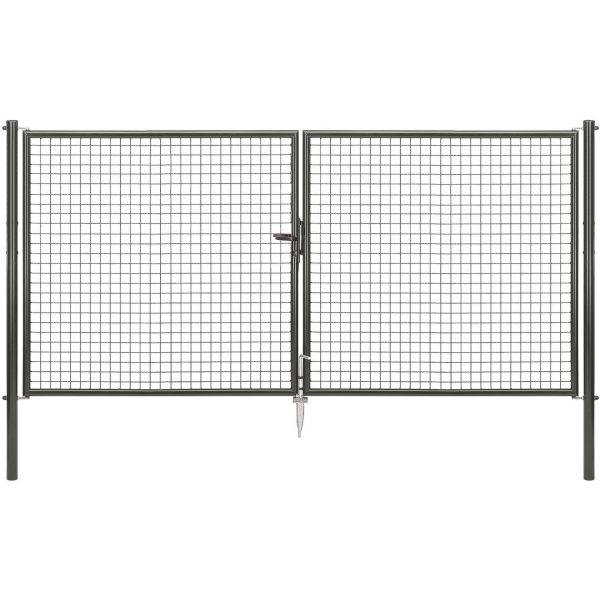 Doppeltor für Maschendraht- und Fix-Clip Pro-Zaun Anthrazit-Met. 150 cm x 300 cm