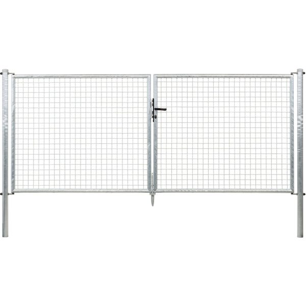 Doppeltor für Maschendraht- und Fix-Clip Pro-Zaun Feuerverzinkt 125 cm x 300 cm