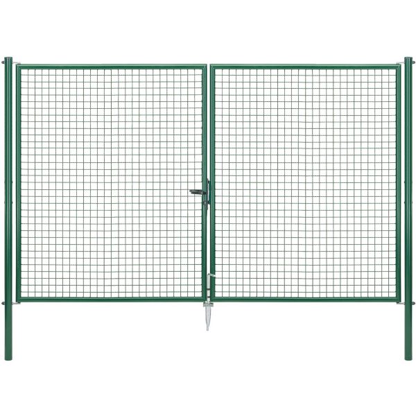 Doppeltor für Maschendraht- und Fix-Clip Pro-Zaun Grün 200 cm x 300 cm