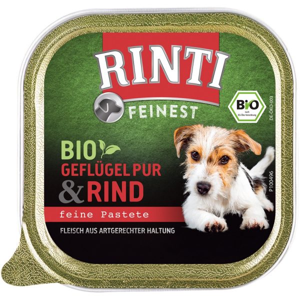 Rinti Hunde-Nassfutter Feinest Bio Geflügel und Rind 150 g