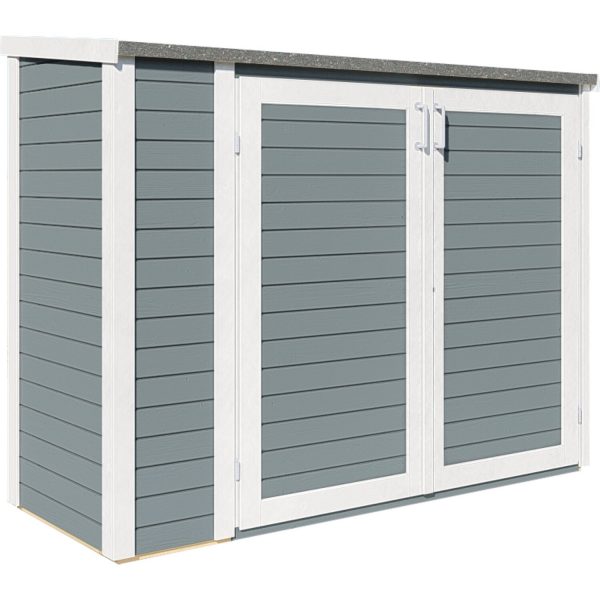 Bertilo Gartenschrank Multibox 3 Grau 200 cm x 82 cm FSC®