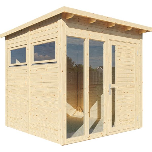 Bertilo Gartenhaus/Gerätehaus Pentus 2 Office 234 cm x 226 cm Natur FSC®