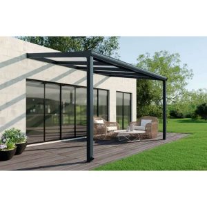 Terrando Terrassenüberdachung Soleil Anthrazit Glas B 508 cm x T 250 cm