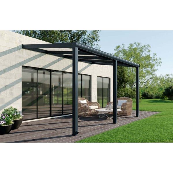 Terrando Terrassenüberdachung Soleil Anthrazit Glas B 407 cm x T 300 cm