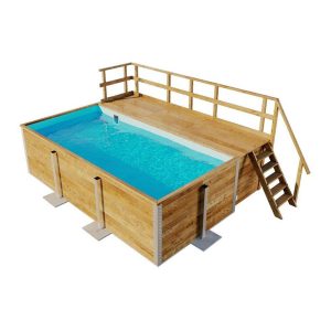 Poolcrew Pool Exclusive Line S Massivholz Naturbelassen 309 cm x 416 cm