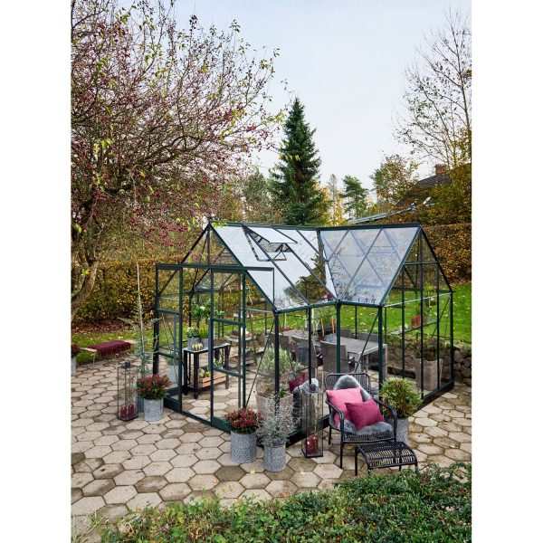 Halls Gewächshaus Garden Room ESG 3 mm Grün 12