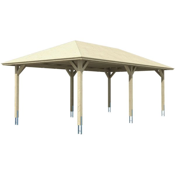 Skan Holz Carport Taunus 439 cm x 786 cm Natur