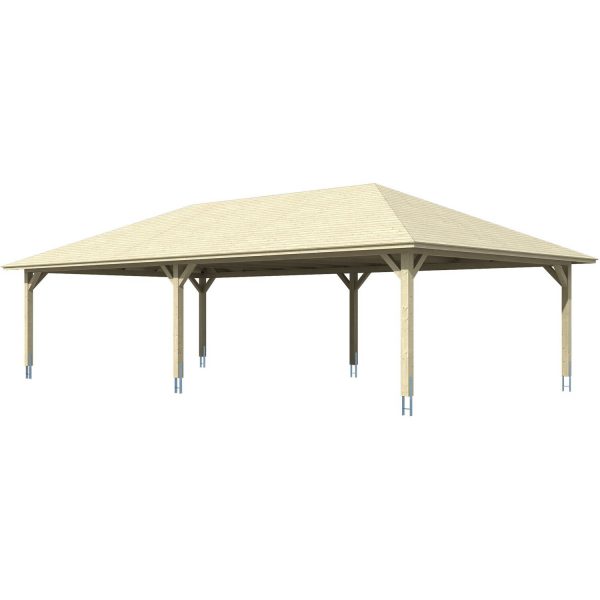 Skan Holz Carport Taunus 1176 cm x 634 cm Natur