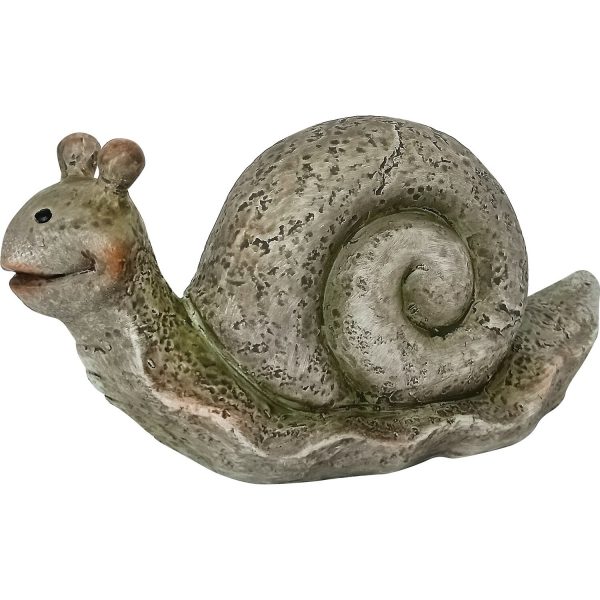 Gartenfigur Schnecke 8 cm Braun