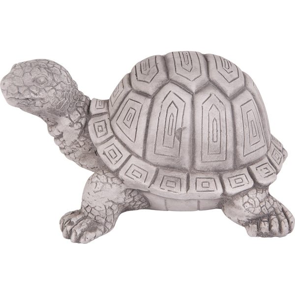 Gartenfigur Schildkröte 17 cm Weiß